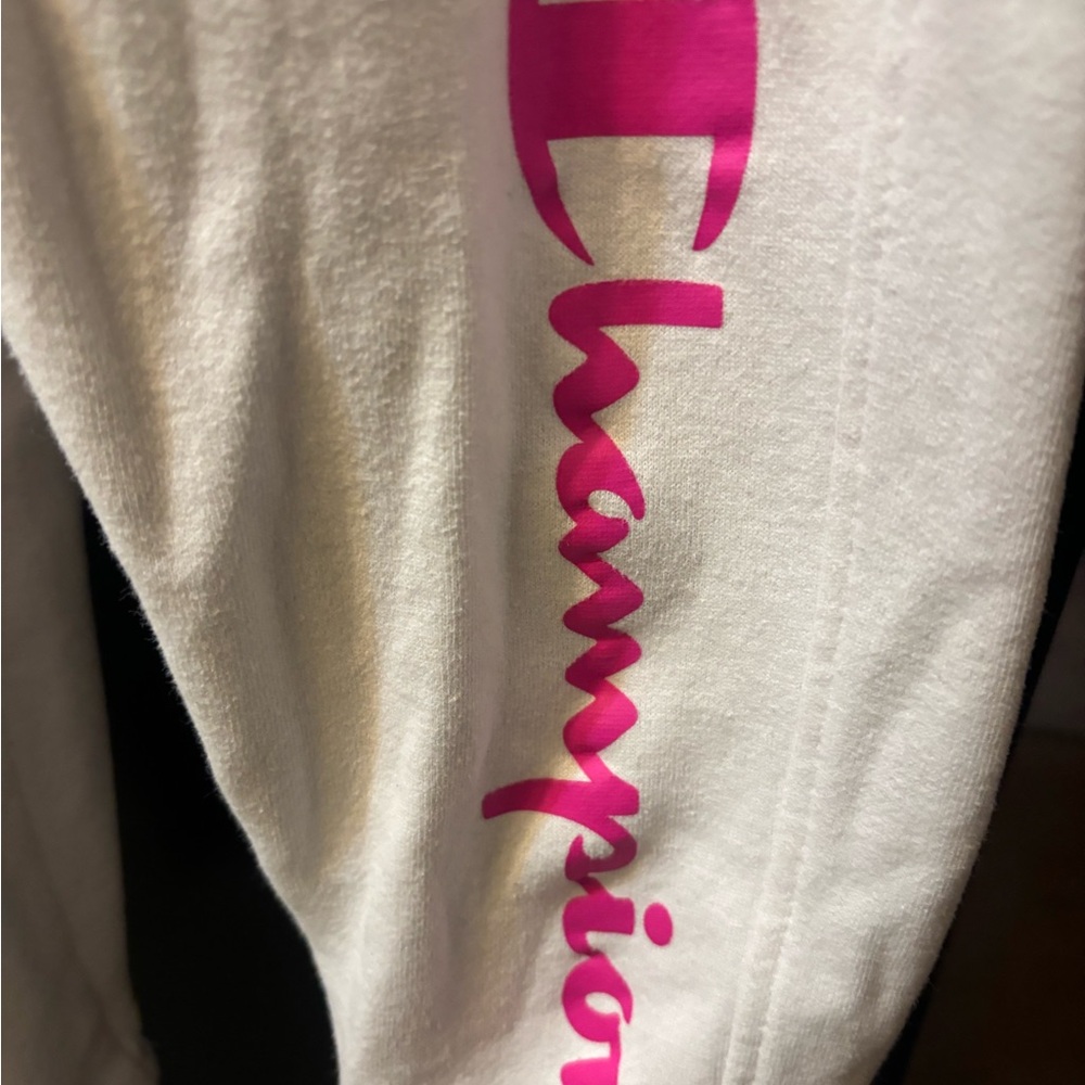 Girls size M White Champion Joggers